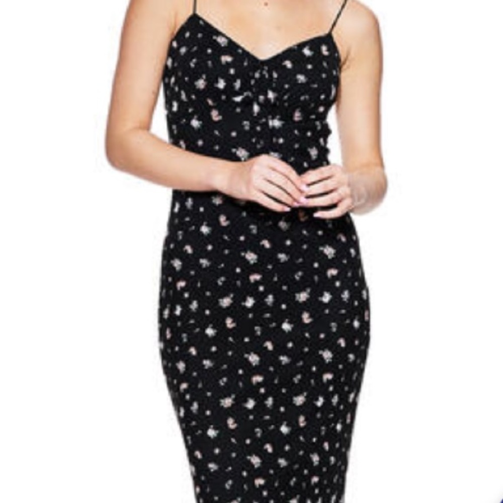 no comment bungee strap tie front mesh maxi dress